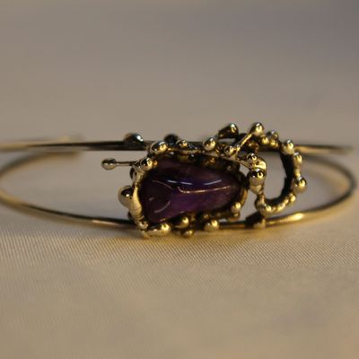 PULSERA VINTAGE  CUARZO AMATISTA