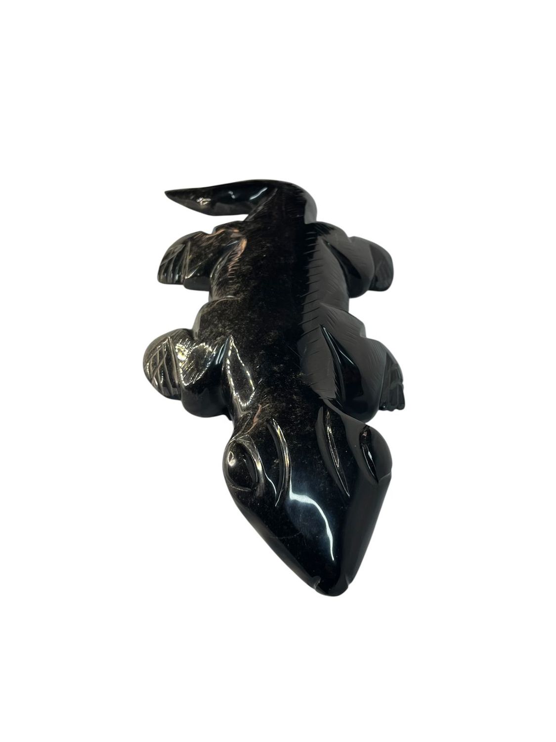 LAGARTO DE  OBSIDIANA 44cm