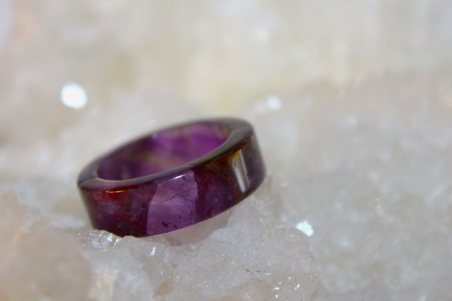 ANILLO DE CUARZO AMATISTA #10½