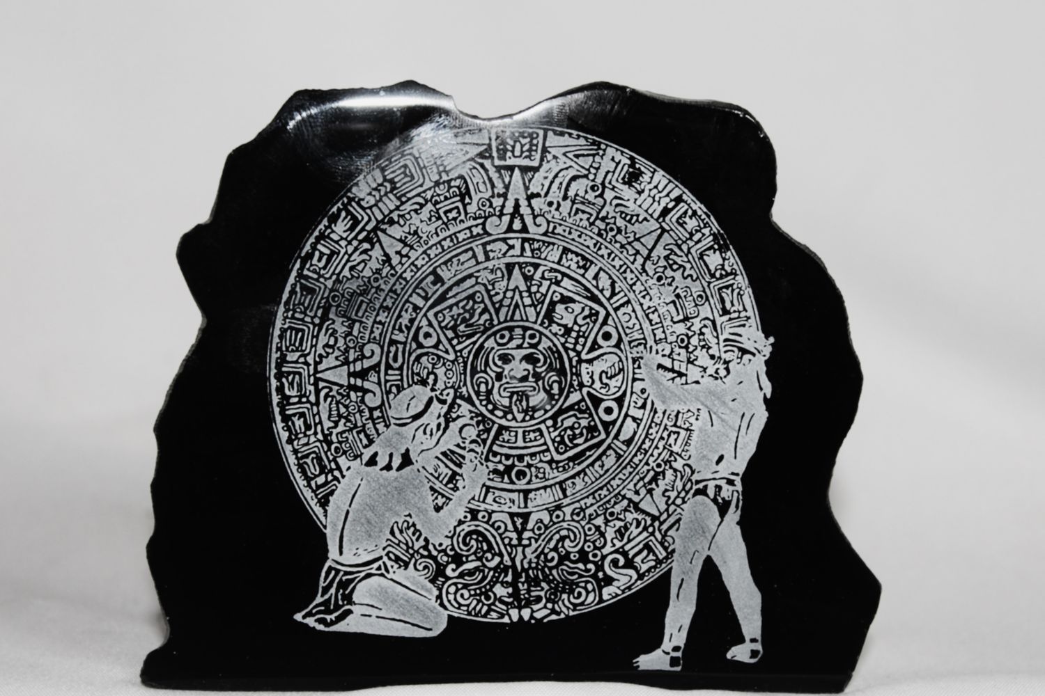 GRABADO CALENDARIO MAYA  EN OBSIDIANA