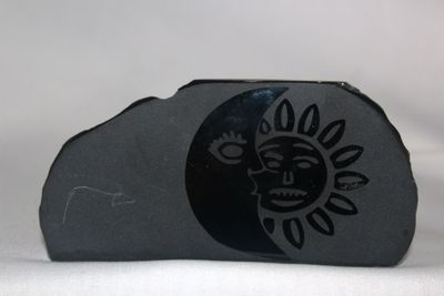 GRABADO LUNA SOL  EN OBSIDIANA