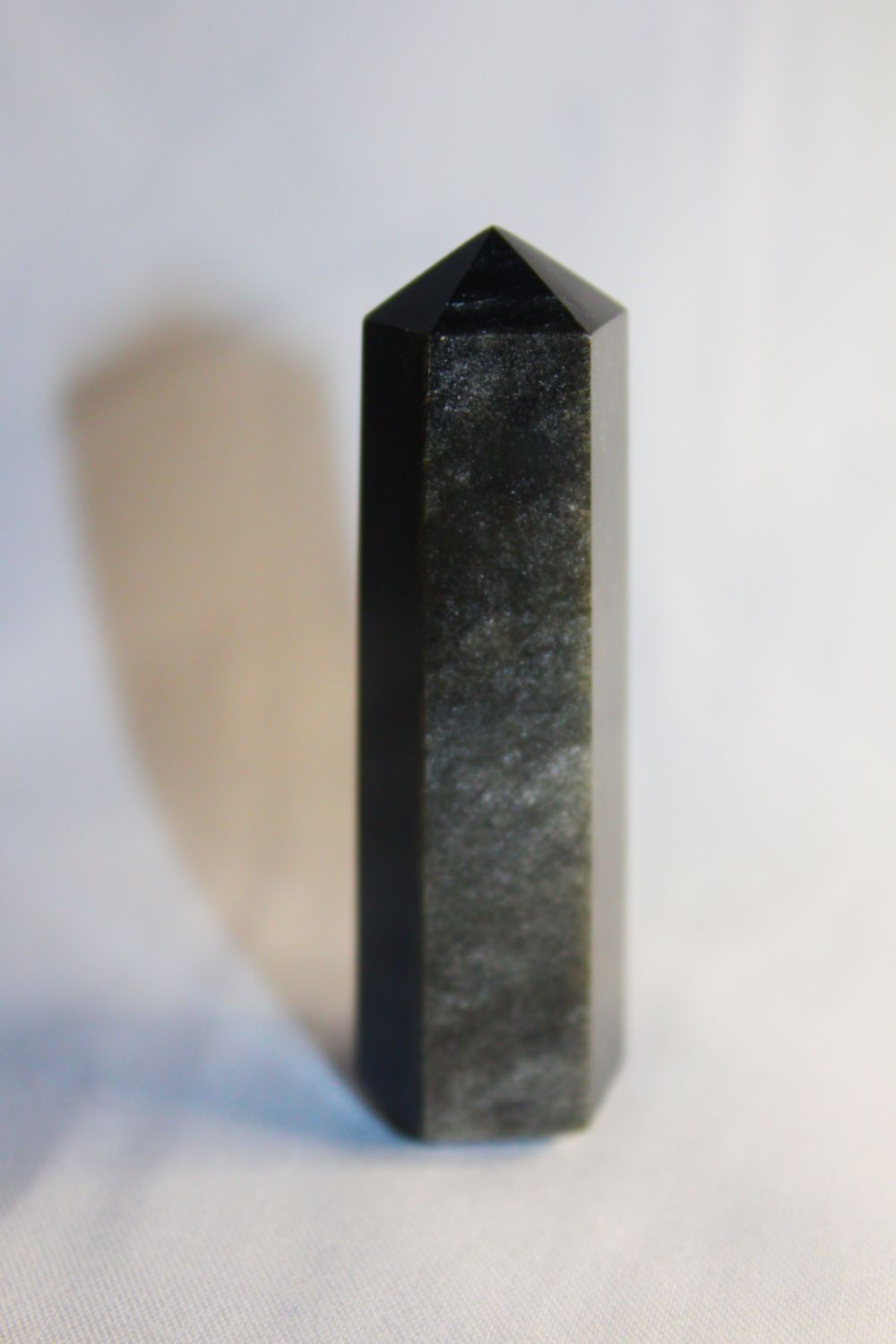 PUNTA OBSIDIANA PLATEADA 6cm