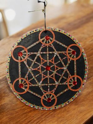 MANDALA MDF CON CUARZOS