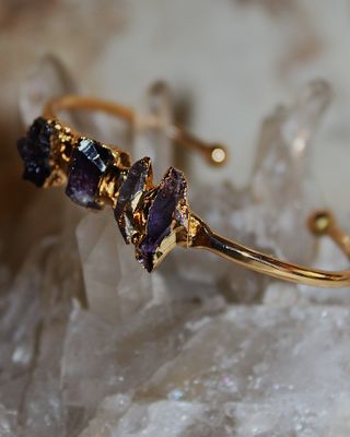 PULSERA DE ACERO AMATISTA