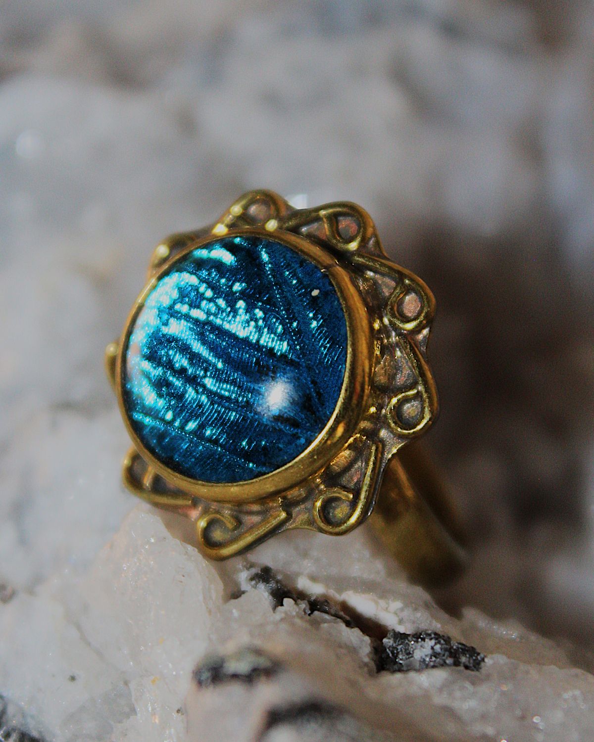 ANILLO AVENTURINA AZUL