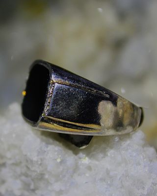 ANILLO DE PLATA CON OBSIDIANA