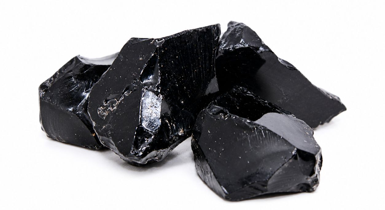 OBSIDIANA NEGRA EN BRUTO