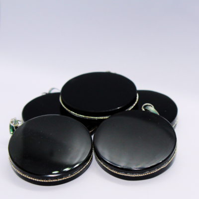 DIJE ESPEJO OBSIDIANA 4cm