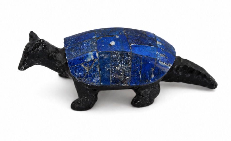 ARMADILLO OBSIDIANA CON LAPIS LAZULI