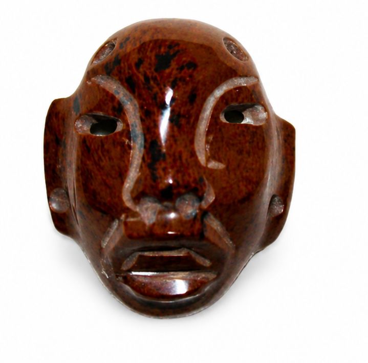 REPLICA PREHISPANICA OBSIDIANA CAOBA