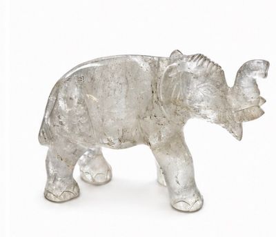 ELEFANTE DE CUARZO BLANCO