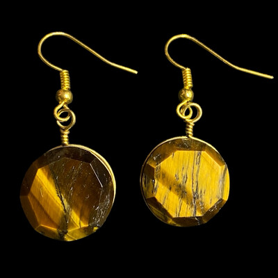 ARETES DE OJO DE TIGRE