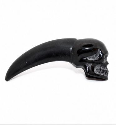 GARRA CRANEO DE OBSIDIANA NEGRA