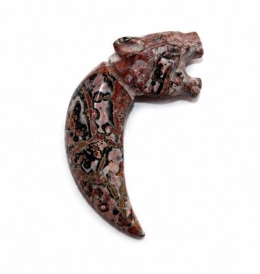 GARRA CABEZA JAGUAR PIEL DE VIBORA