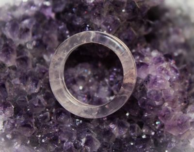 ANILLO DE CUARZO ROSA #8½