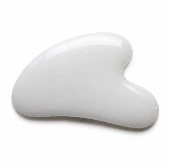 GUA-SHA MASAJEADOR FACIAL CUARZO BLANCO