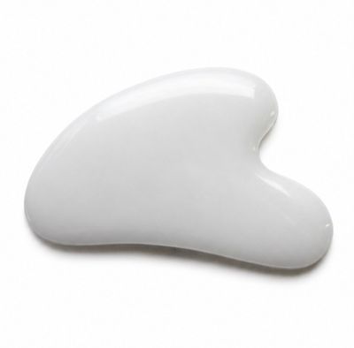 GUA-SHA MASAJEADOR FACIAL CUARZO BLANCO