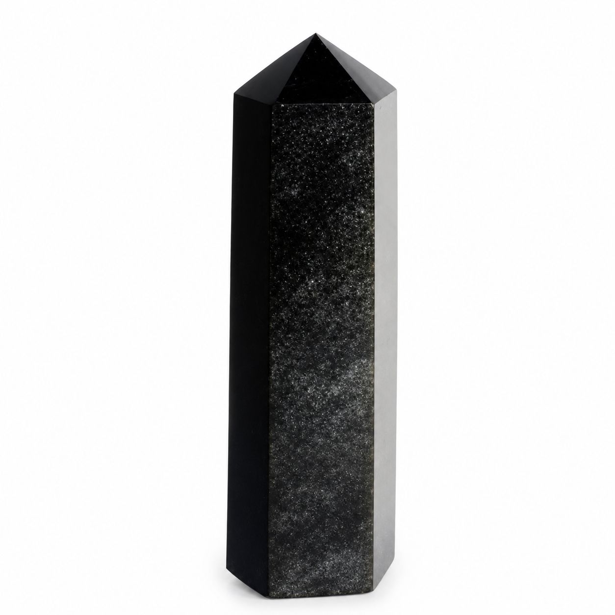 PUNTA OBSIDIANA PLATEADA 6cm