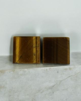 ARETES DE OJO DE TIGRE BROQUEL
