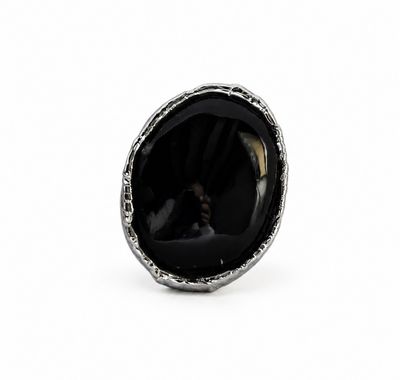 ANILLO OBSIDIANA NEGRA