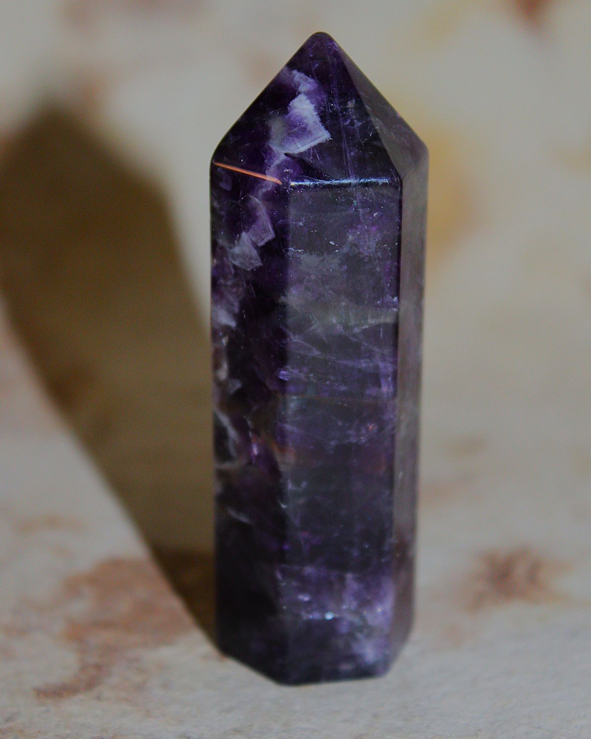 PUNTA CUARZO AMATISTA MEXICANA 7.5cm