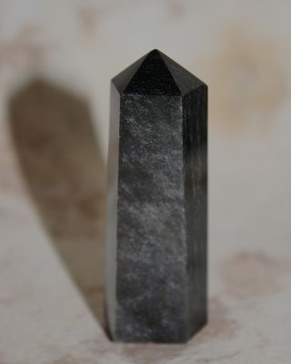 PUNTA OBSIDIANA PLATEADA 7cm