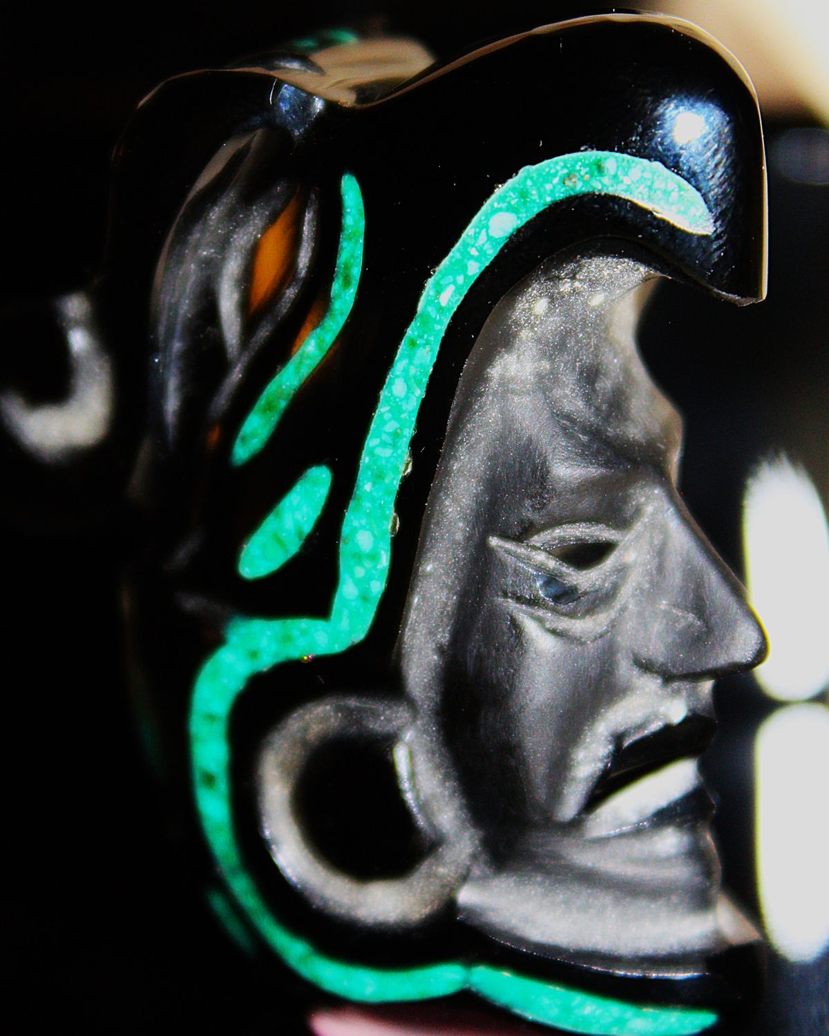 REPLICA PREHISPANICA AZTECA DE OBSIDIANA