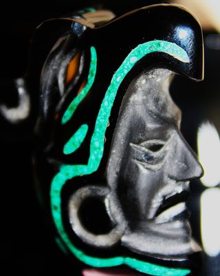 REPLICA PREHISPANICA AZTECA DE OBSIDIANA