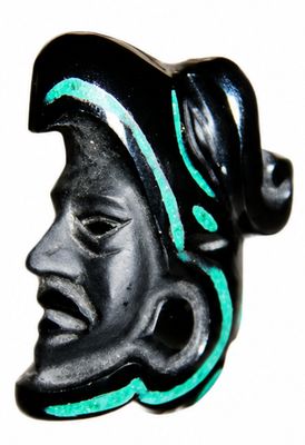 REPLICA PREHISPANICA AZTECA DE OBSIDIANA