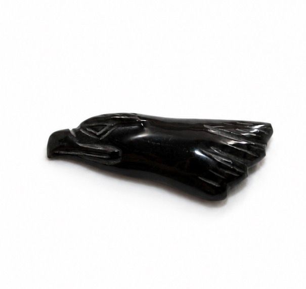 CABEZA DE AGUILA DE OBSIDIANA