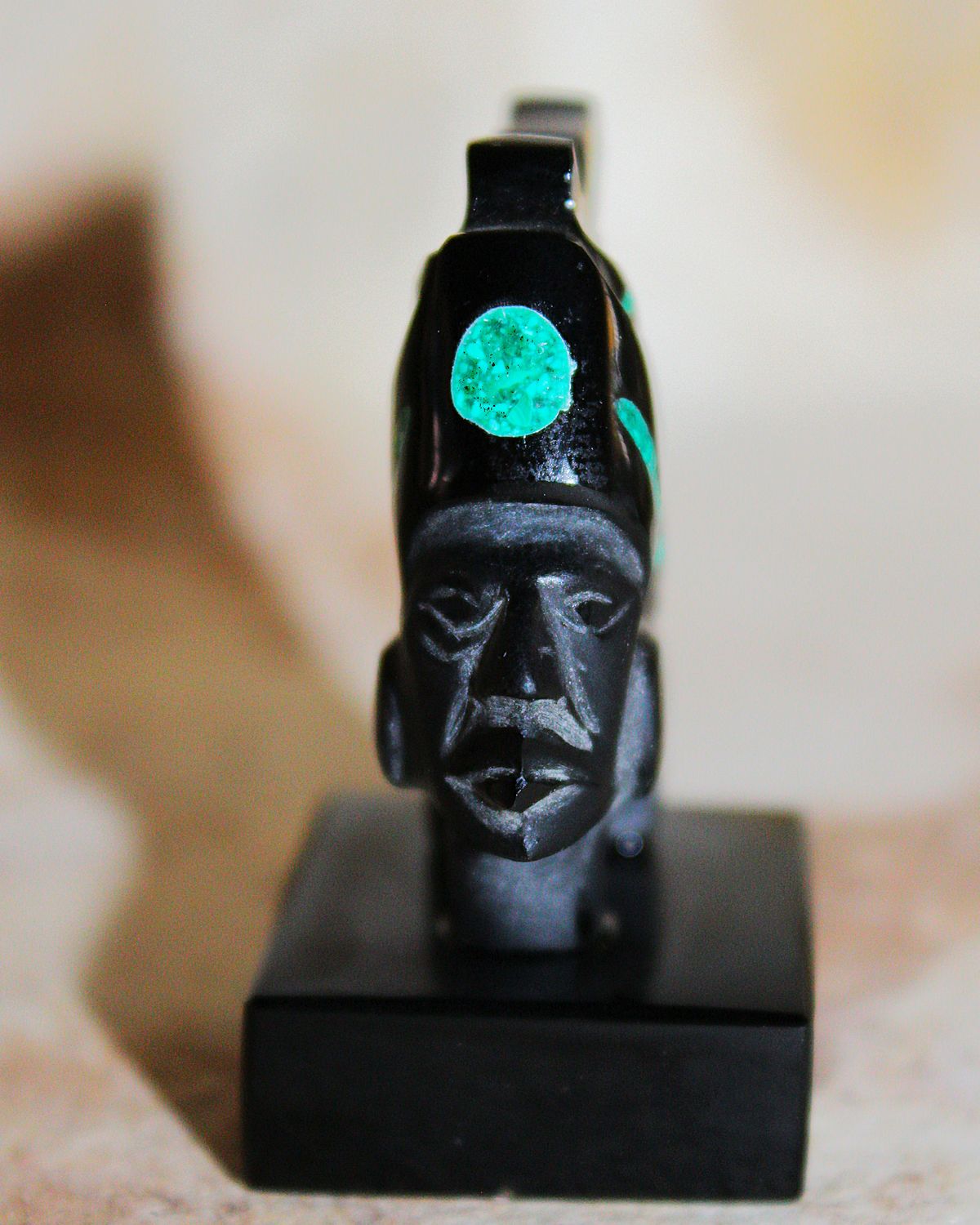 REPLICA PREHISPANICA AZTECA DE OBSIDIANA