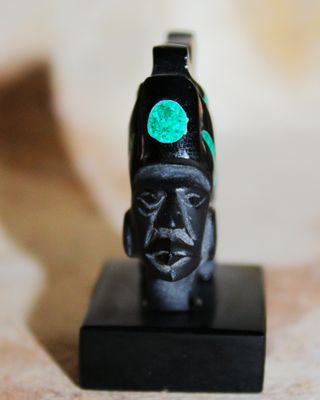 REPLICA PREHISPANICA AZTECA DE OBSIDIANA