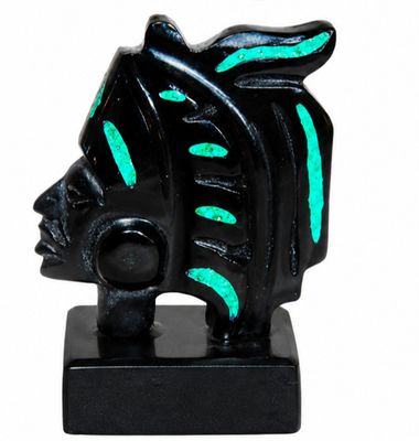 REPLICA PREHISPANICA AZTECA DE OBSIDIANA