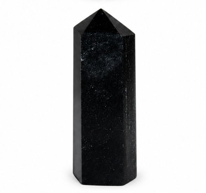 PUNTA OBSIDIANA PLATEADA 6cm
