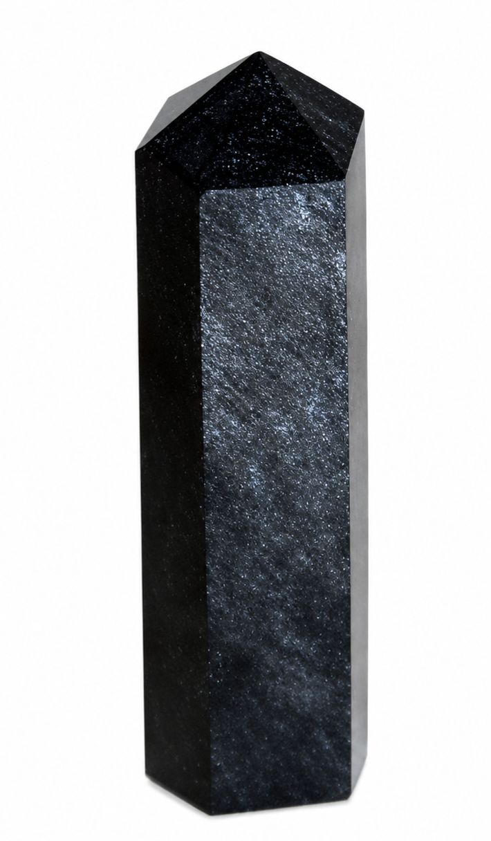 PUNTA OBSIDIANA PLATEADA 7cm