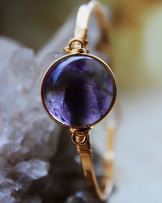 PULSERA DE ACERO AMATISTA