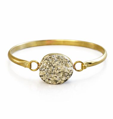 PULSERA LATON CON PIRITA
