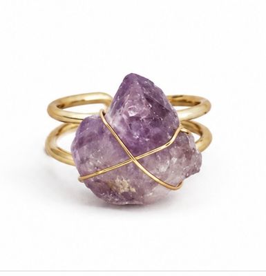 ANILLO DE CUARZO AMATISTA