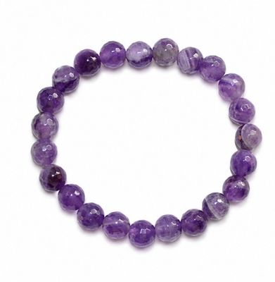 PULSERA DE AMATISTA FACETEADA