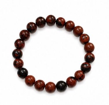 PULSERA DE OBSIDIANA CAOBA