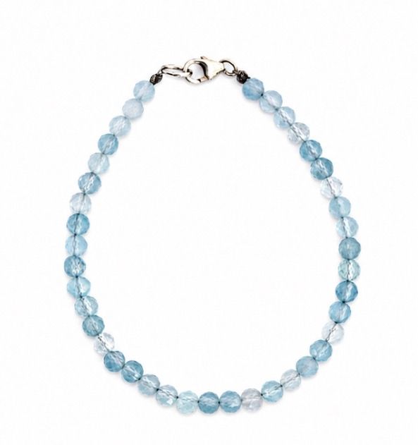 PULSERA DE AGUAMARINA FASETEADA