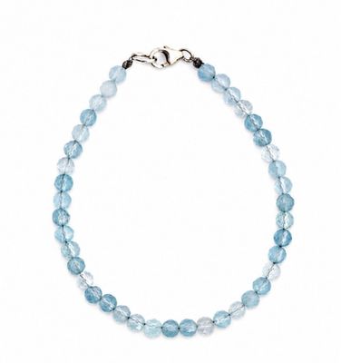 PULSERA DE AGUAMARINA FASETEADA