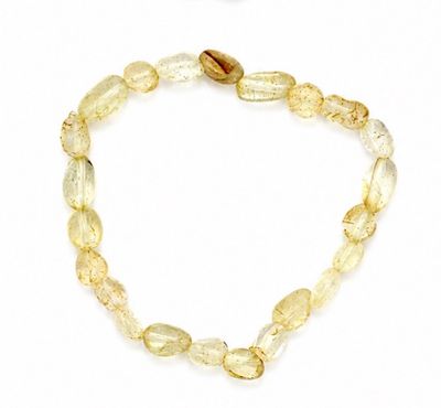 PULSERA DE CUARZO CITRINO IRREGULAR