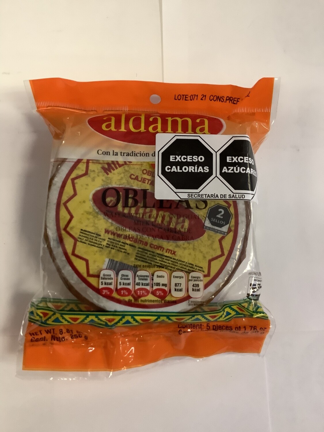 Oblea Mediana Cajeta Aldama