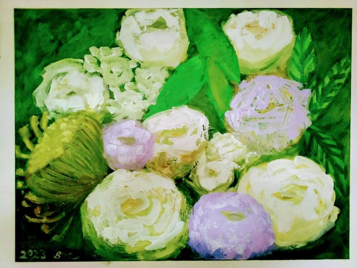 White &amp; Lilac Roses