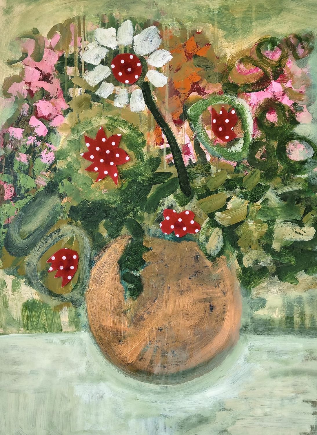 Bouquet with polka dots