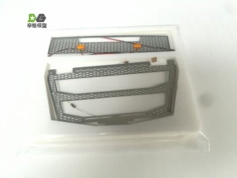 Silver grill set for Tamiya Volvo with LEDs