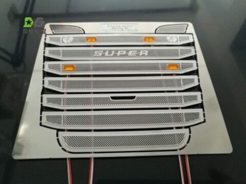 Scania Grill with LEDs Silver