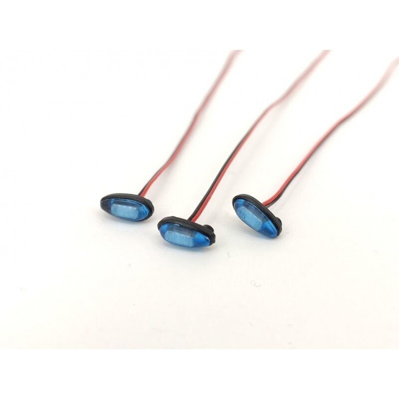 Oval blue LED x3