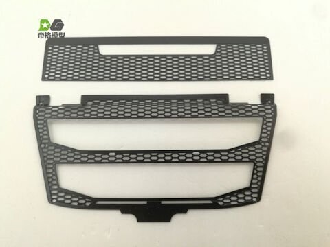 Stainless grill set for Tamiya Volvo in black